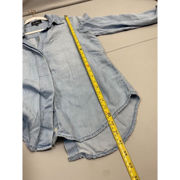 Sam Edelmam Chambray Button Down Shirt Womens size Medium Tencel Classic Boho - Picture 11 of 11